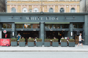 A photo of the exterior of the White Lion pub